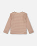 Rib Striped Top Beige And Off-White - H20G72_000