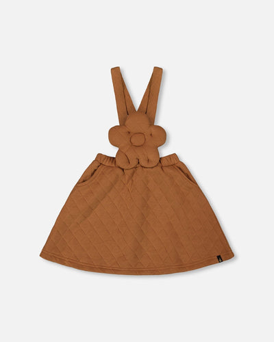 Quilted Overall Dress Mocha - H20G80_118