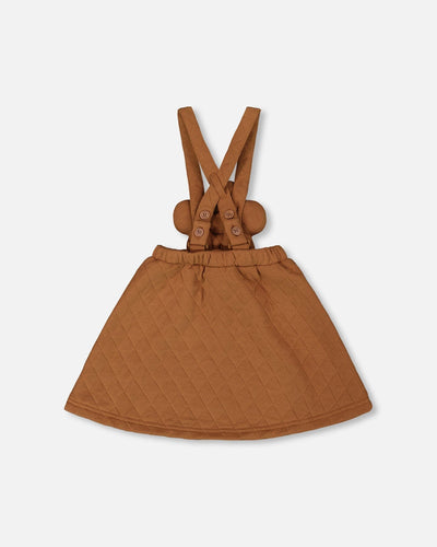 Quilted Overall Dress Mocha - H20G80_118