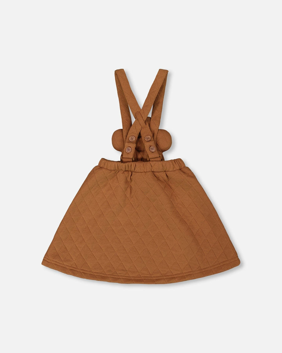 Quilted Overall Dress Mocha - H20G80_118
