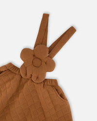 Quilted Overall Dress Mocha - H20G80_118