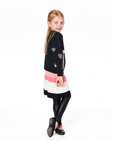 Striped Knit Skirt Beige Black And Pink - H20HT81_000