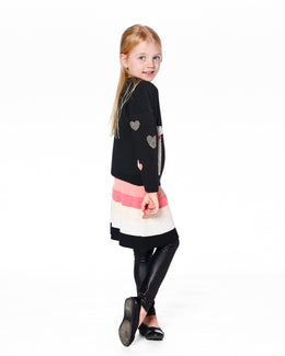 Striped Knit Skirt Beige Black And Pink - H20HT81_000