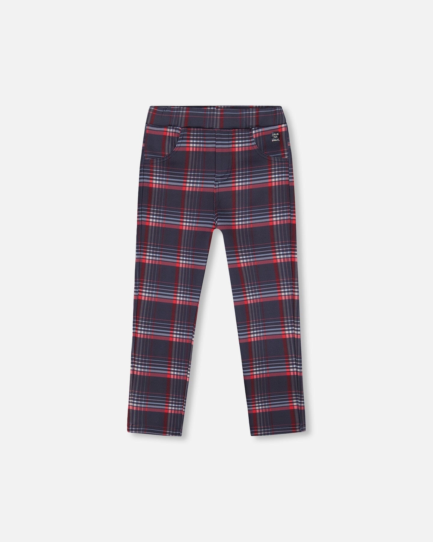 Milano Treggings Red And Navy Plaid - H20I20_079