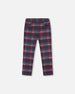 Milano Treggings Red And Navy Plaid - H20I20_079