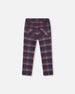 Milano Treggings Red And Navy Plaid - H20I20_079