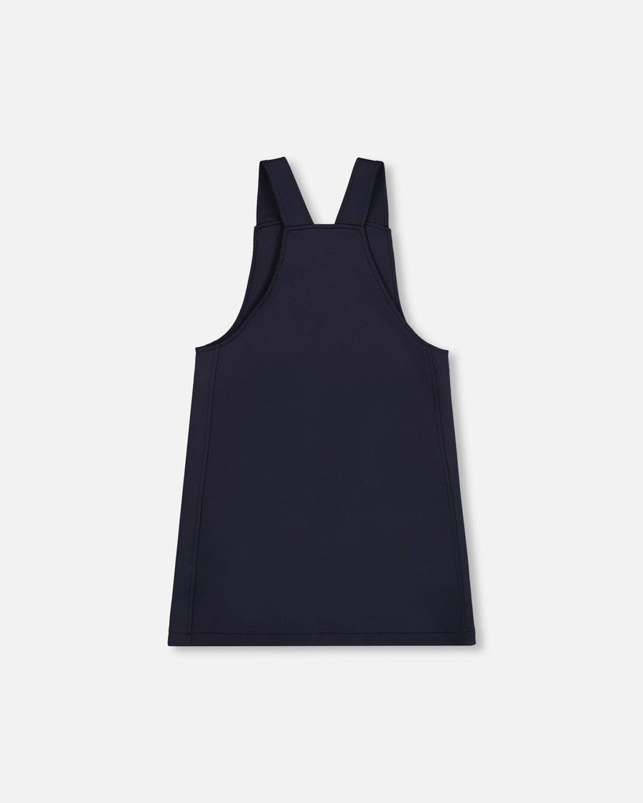 Milano Jumper Dress Navy Blue With Buckle Detail - H20I40_484