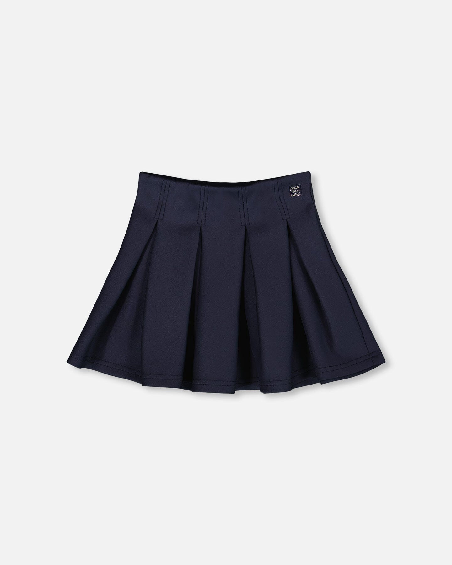 Pleated Milano Skirt Navy Blue - Deux par Deux