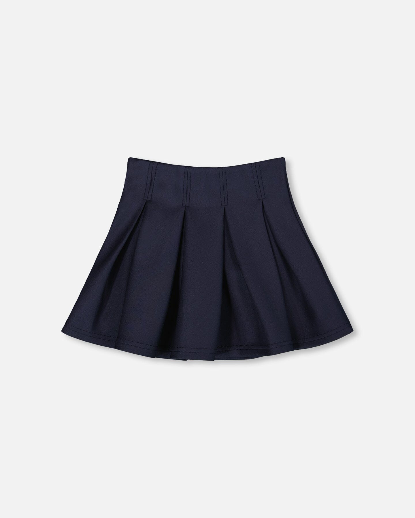 Pleated Milano Skirt Navy Blue - Deux par Deux