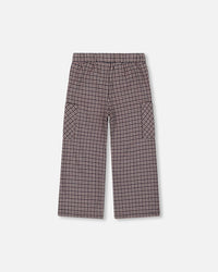 Jacquard Knit Flare Pants With Houndstooth Pattern - H20K20_076