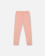 Organic Cotton Leggings Dusty Pink With Unicorn Print - H20K60_650