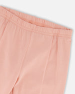 Organic Cotton Leggings Dusty Pink With Unicorn Print - H20K60_650