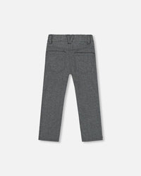 Stretch Jacquard Pants Grey Herringbone - H20LB21_000