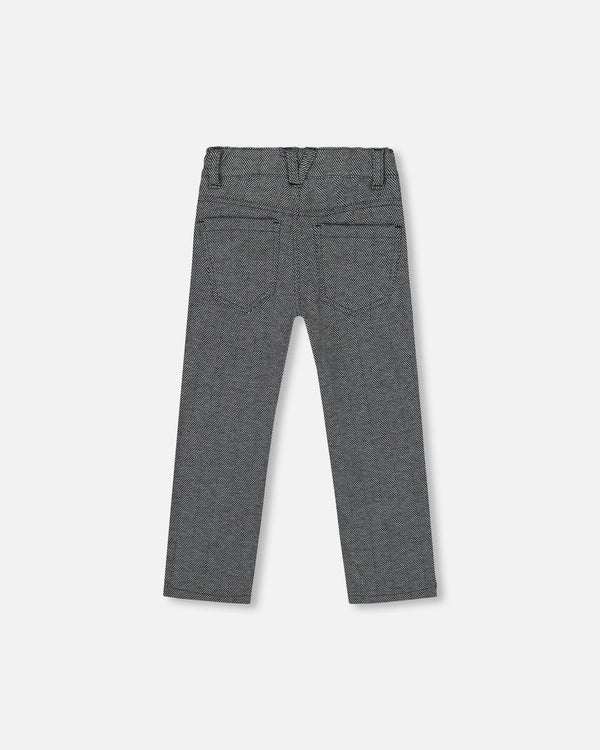 Stretch Jacquard Pants Grey Herringbone - H20LB21_000
