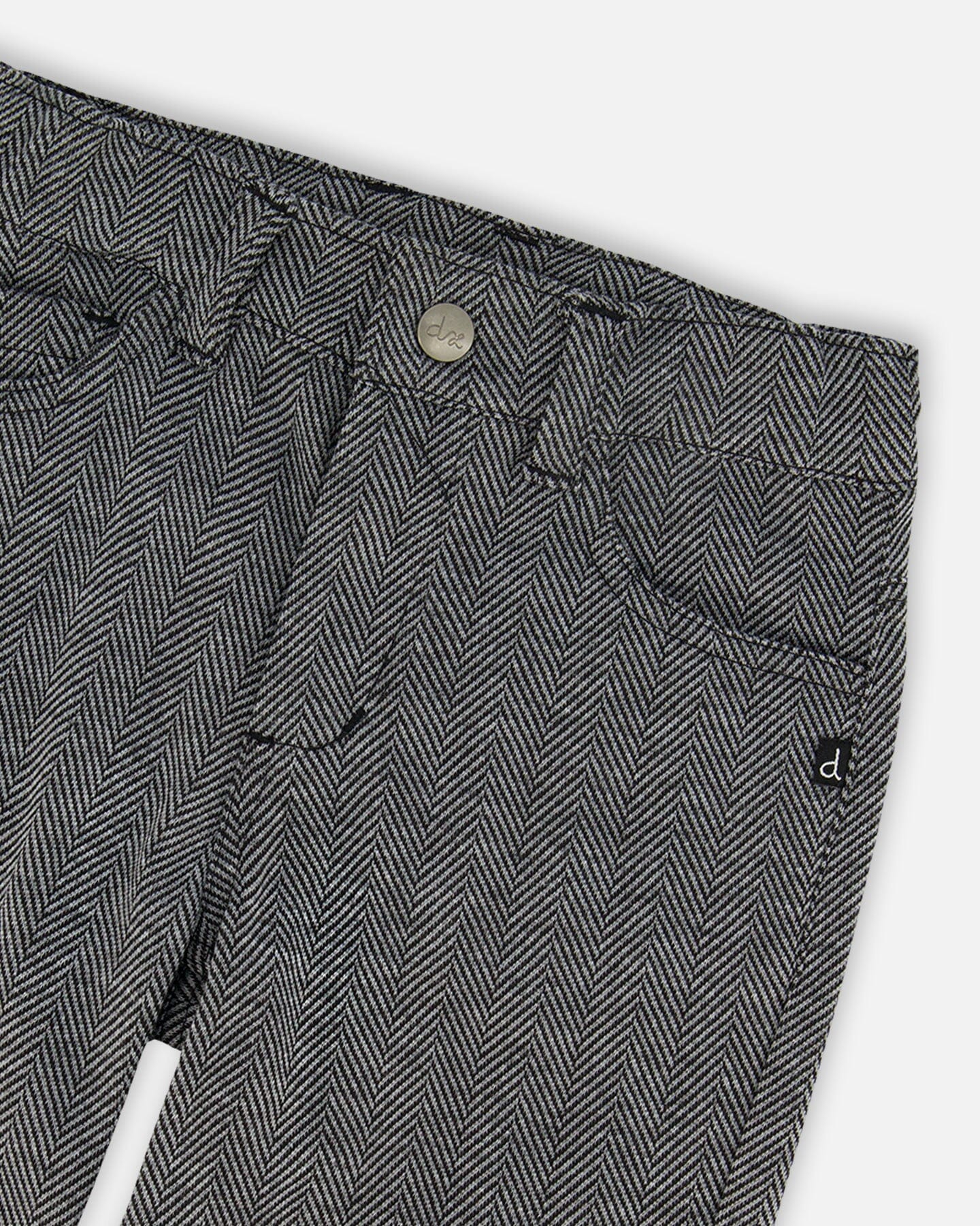 Stretch Jacquard Pants Grey Herringbone - H20LB21_000
