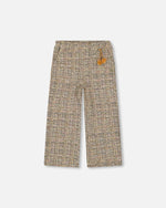 Tweed Flare Pants Beige And Black Pants & Shorts Deux par Deux 