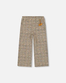 Tweed Flare Pants Beige And Black Pants & Shorts Deux par Deux 