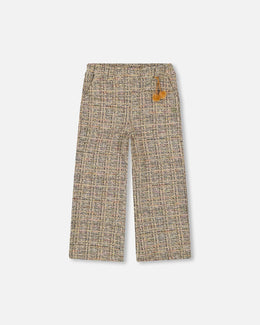 Tweed Flare Pants Beige And Black Pants & Shorts Deux par Deux 