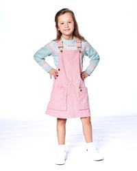 Corduroy Overall Dress Dusty Pink - H20M40_276
