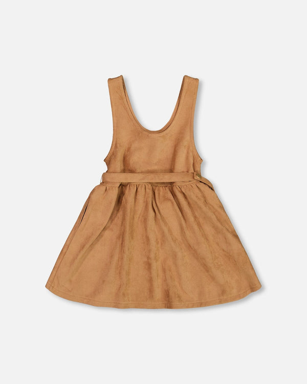 Stretch Suede Effect Jumper Light Pecan Brown With Llama Bag - H20M41_960