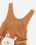 Stretch Suede Effect Jumper Light Pecan Brown With Llama Bag - H20M41_960