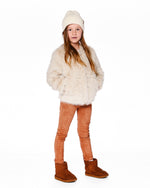 Short Faux Fur Coat Beige - H20M50_139