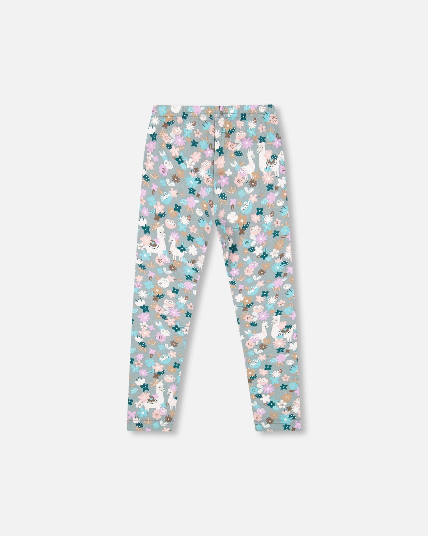 Organic Cotton Leggings Blue Llama Print - H20M60_081