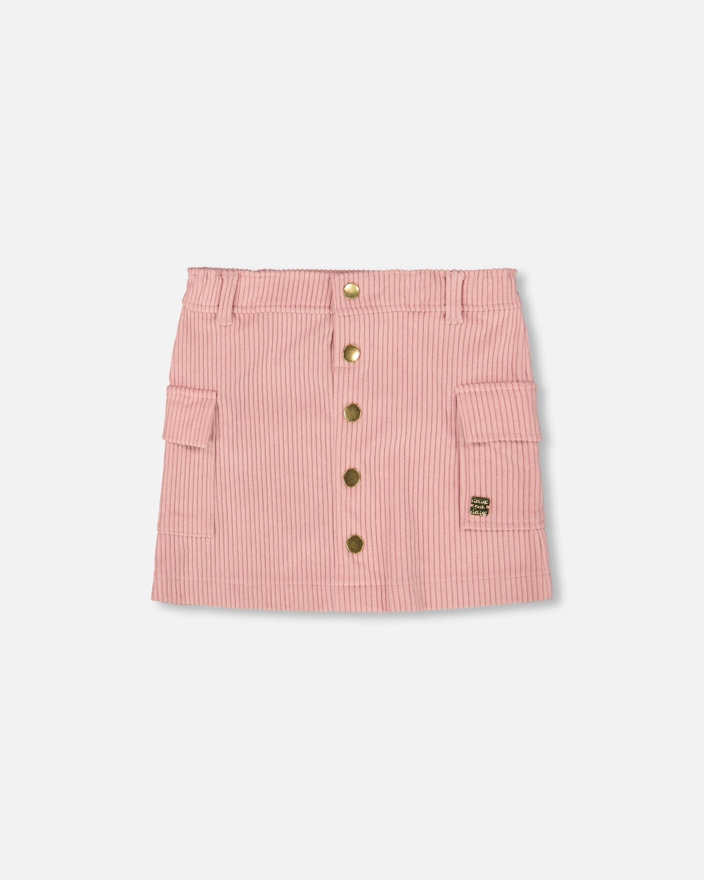 Corduroy Skirt With Cargo Pockets Dusty Pink - H20M80_276