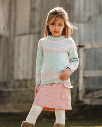Corduroy Skirt With Cargo Pockets Dusty Pink - H20M80_276