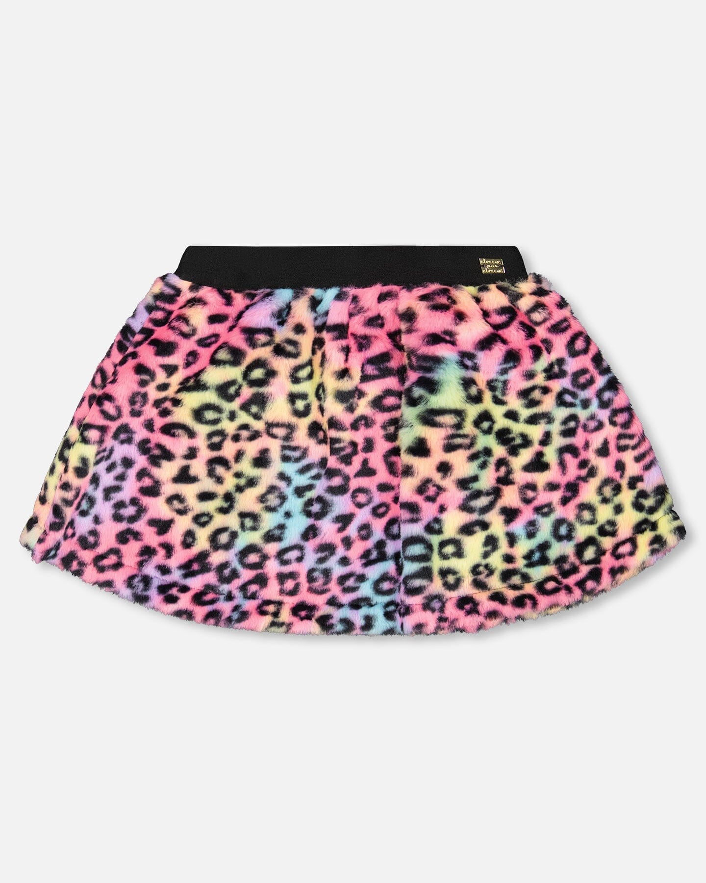 Faux Fur Skirt Multicolor Leopard - H20N80_000