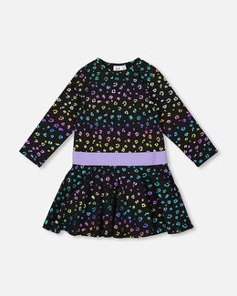 Jersey Dress Multicolor Leopard Print - H20N86_082