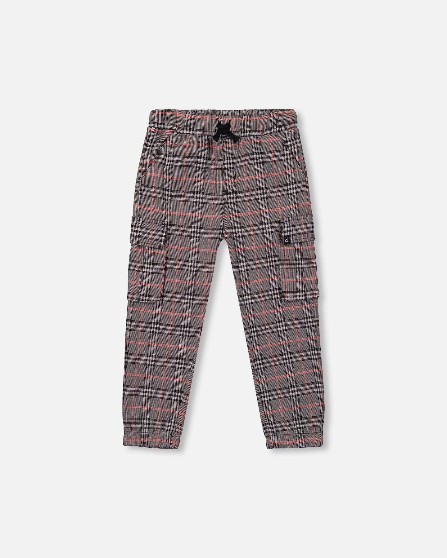 Plaid Cargo Pant Gray And Black - H20OB21_000
