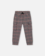 Plaid Cargo Pant Gray And Black - H20OB21_000