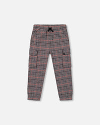 Plaid Cargo Pant Gray And Black - H20OB21_000