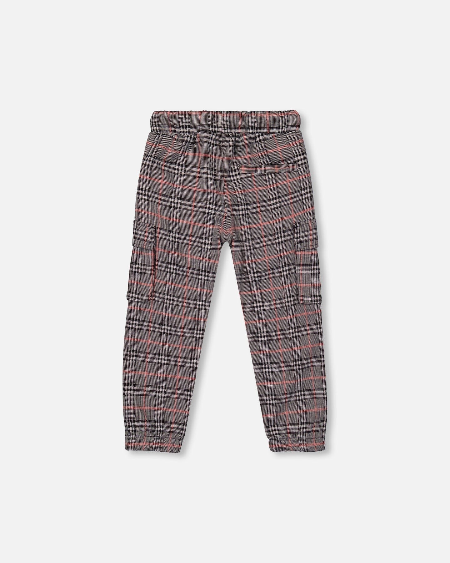 Plaid Cargo Pant Gray And Black - H20OB21_000
