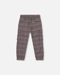 Plaid Cargo Pant Gray And Black - H20OB21_000
