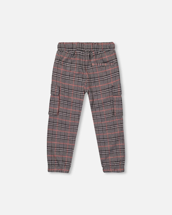 Plaid Cargo Pant Gray And Black - H20OB21_000