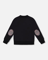 Bi-Material Zip Front Jacket Gray And Black Plaid - H20OB30_000