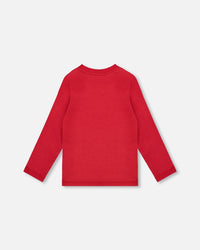 Jersey T-Shirt Cherry Red With Moose - H20OB67_749