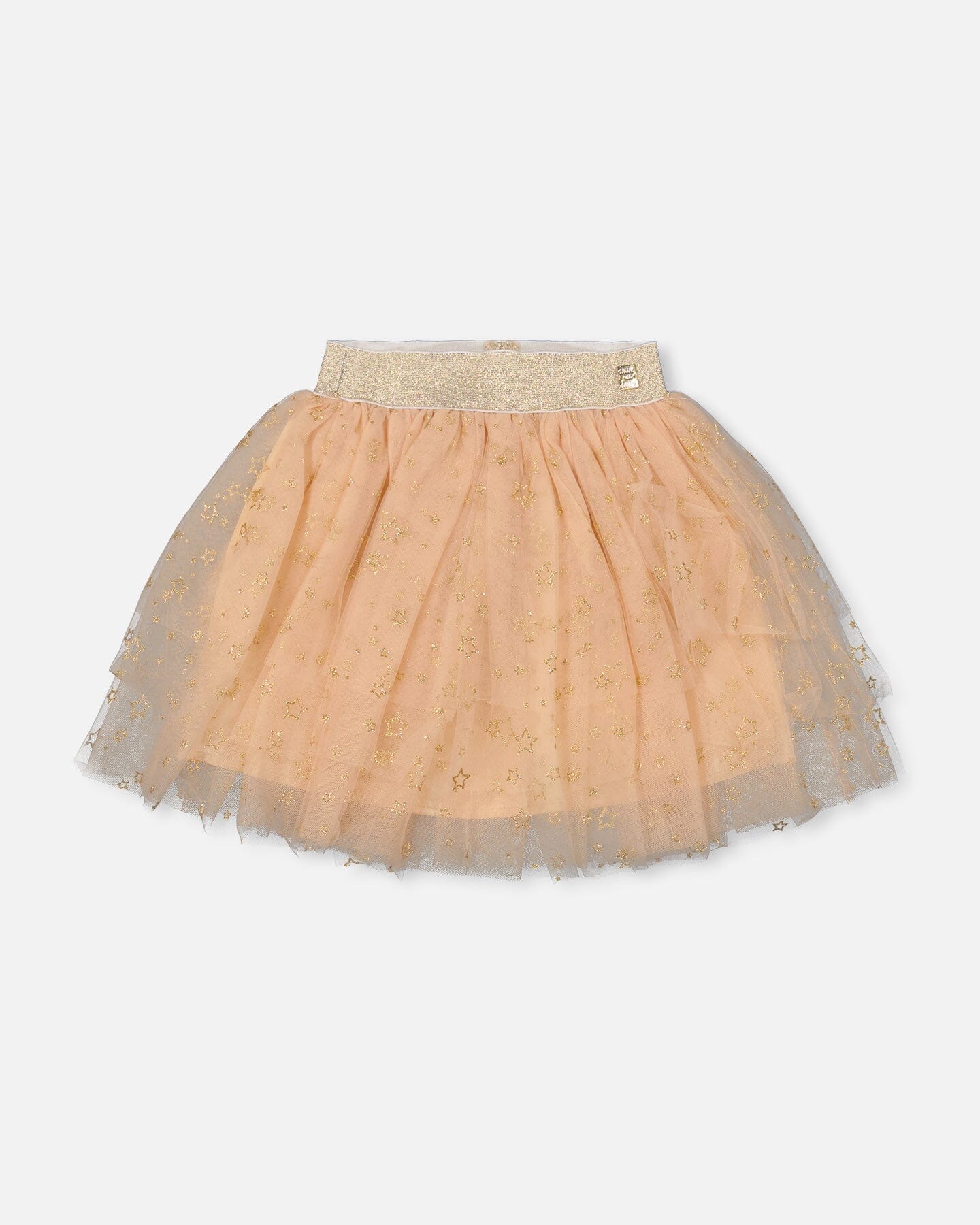 Multi Layer Glittering Mesh Skirt Beige - H20OG82_145