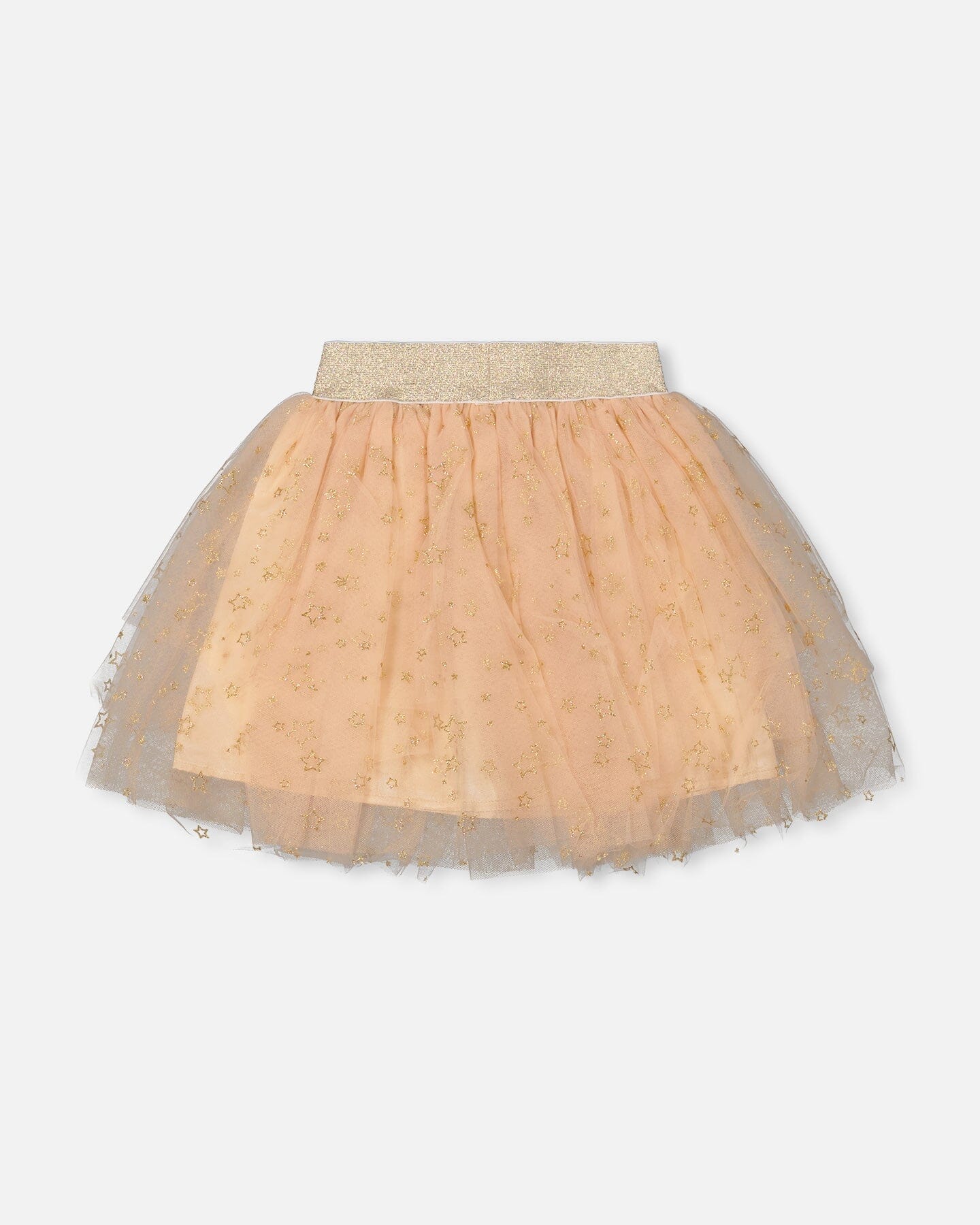 Multi Layer Glittering Mesh Skirt Beige - H20OG82_145