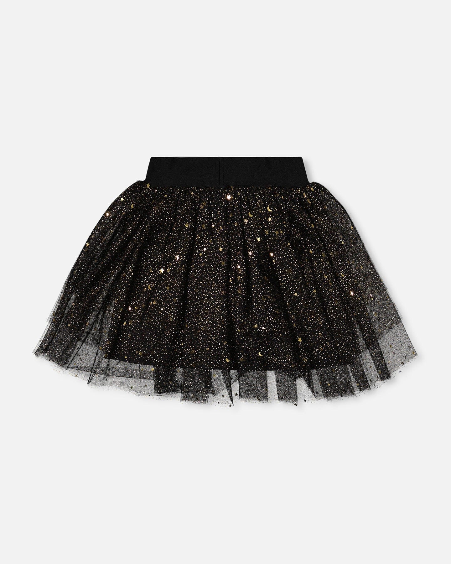 Multi Layer Glittering Mesh Skirt Black - H20OG82_999