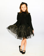 Knitted Cardigan With Rhinestones Black Sweaters & Hoodies Deux par Deux 