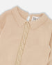 3/4 Sleeve Knitted Sweater Beige - H20OGT71_145