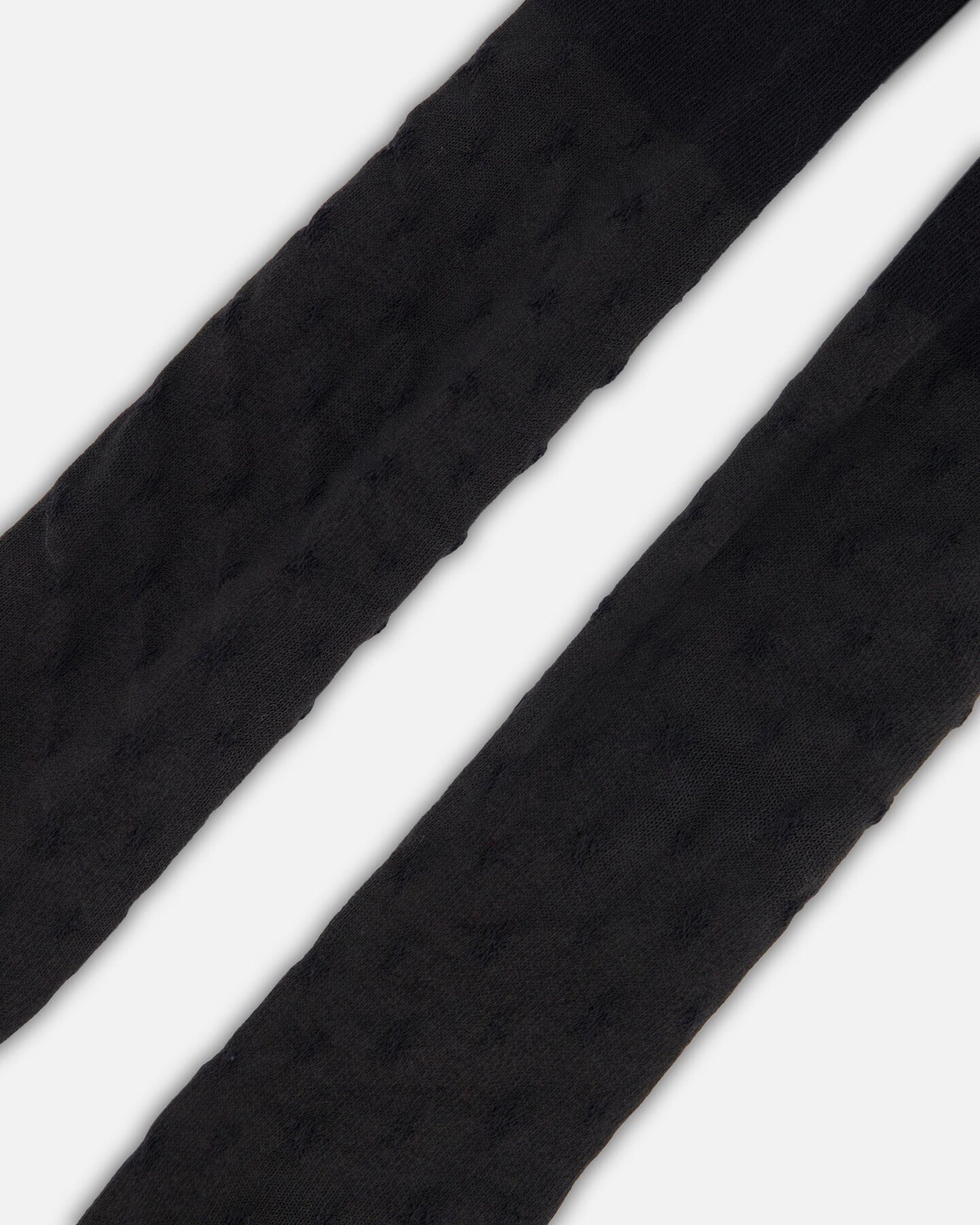 Knit Tights Black With Tone-On-Tone Star Pattern - H20OGT_999