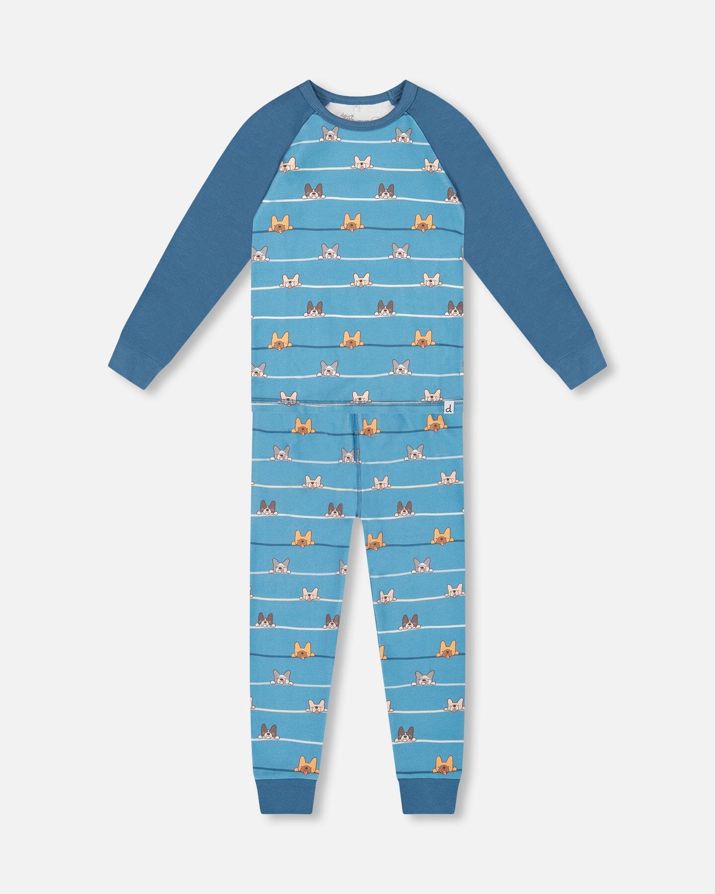 Two-Piece Organic Cotton Pajama Set Blue Dog Print - H20PB10US_062