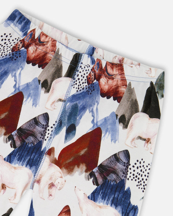 Two-Piece Organic Cotton Pajama Set White Bear Print - H20PB10_066