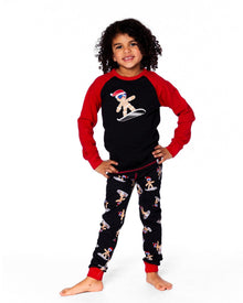 Two-Piece Organic Cotton Pajama Set Black Cookie Print - H20PB10_067