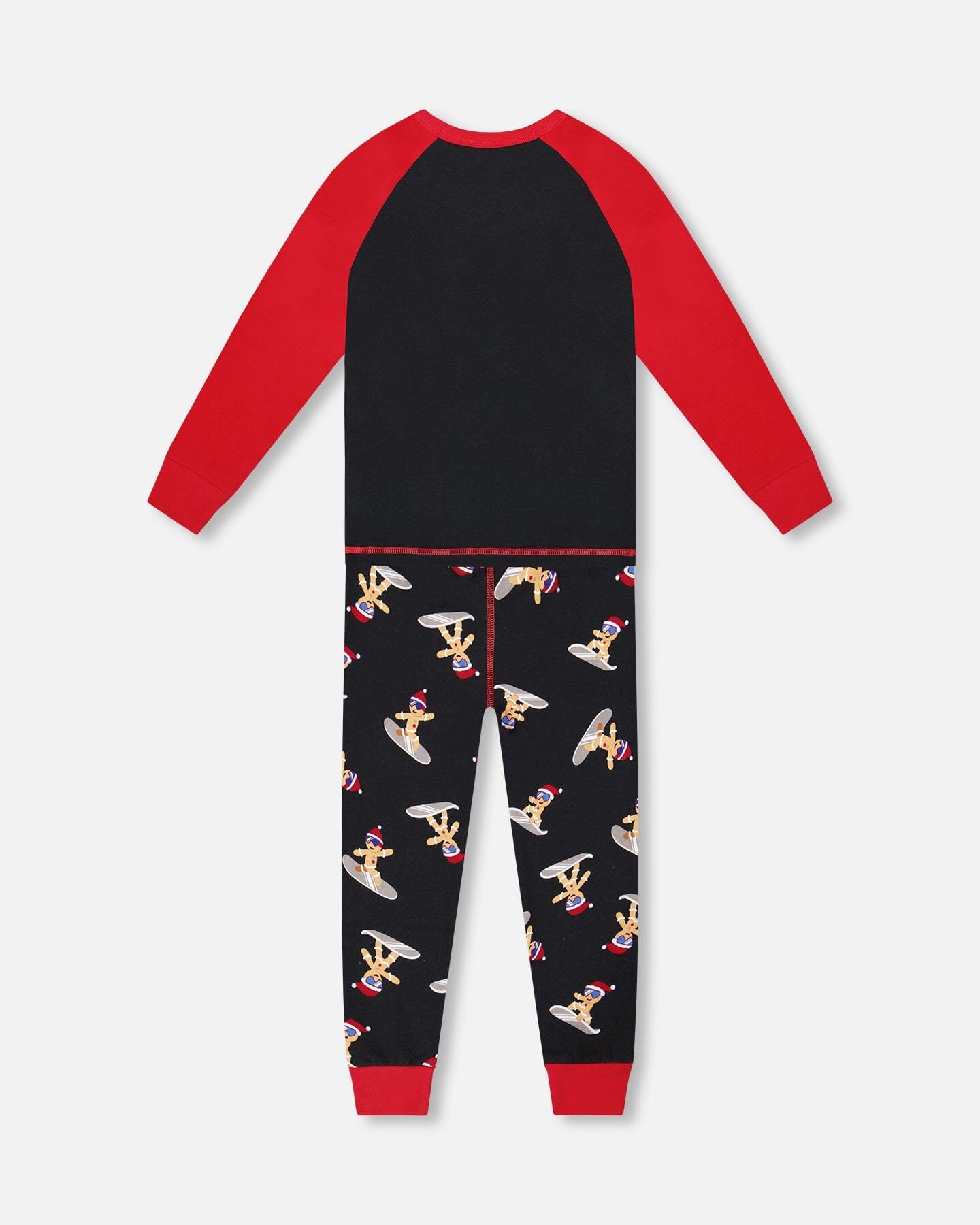 Two-Piece Organic Cotton Pajama Set Black Cookie Print - H20PB10_067