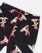 Two-Piece Organic Cotton Pajama Set Black Cookie Print - H20PB10_067